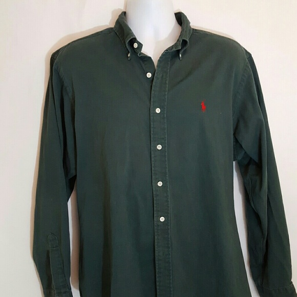 men emerald green button up shirt